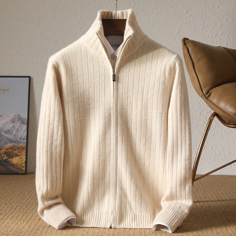 Coat Rack Standing - Men 100% Merino Wool Stand-Up Collar