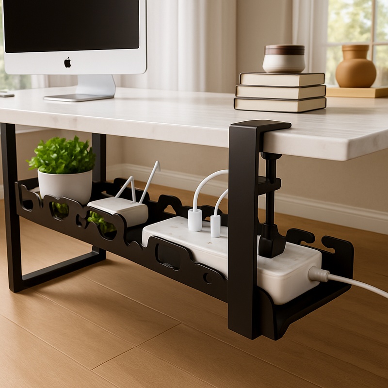 Under-Desk Metal Cable Holder  - Cable Tray Under Desk 评论和价格