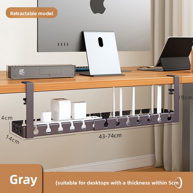 Retractable No Drill Clamp On  - Cable Tray Under Desk 评论和价格