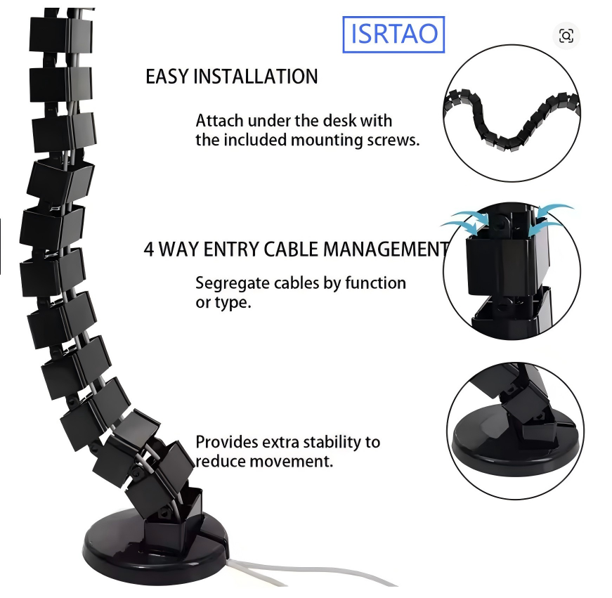 ISRTAO Under Desk Cable Manage - Cable Tray Under Desk 评论和价格