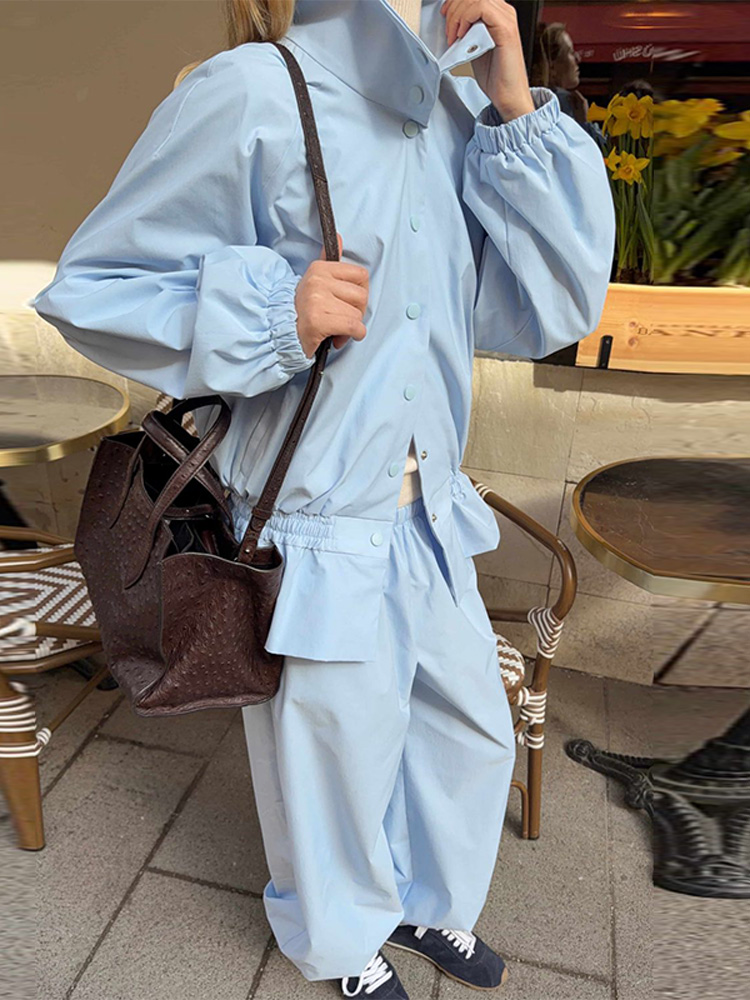 Casual Solid Pleated Women Coa - Coat Rack Standing 评论和价格