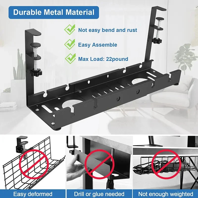 Under Table Telescopic Storage - Cable Tray Under Desk 评论和价格