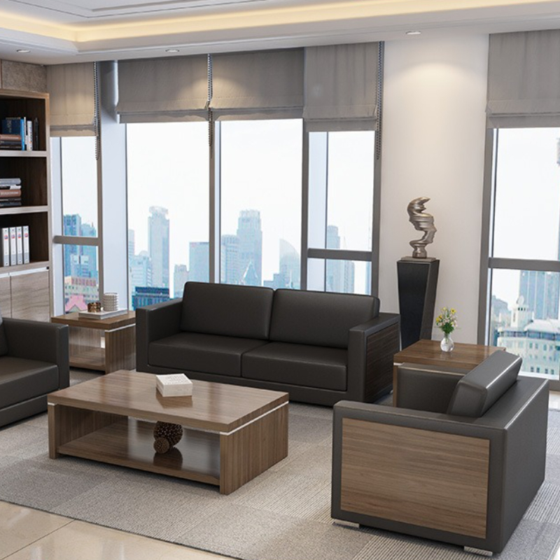 Wooden Cowhide Office Sofas Co - Office Furniture Luxury 评论和价格