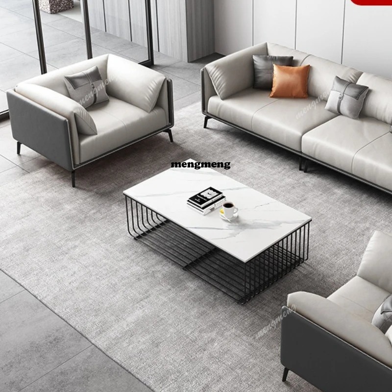 Cowhide Business Office Sofas  - Office Furniture Luxury 评论和价格