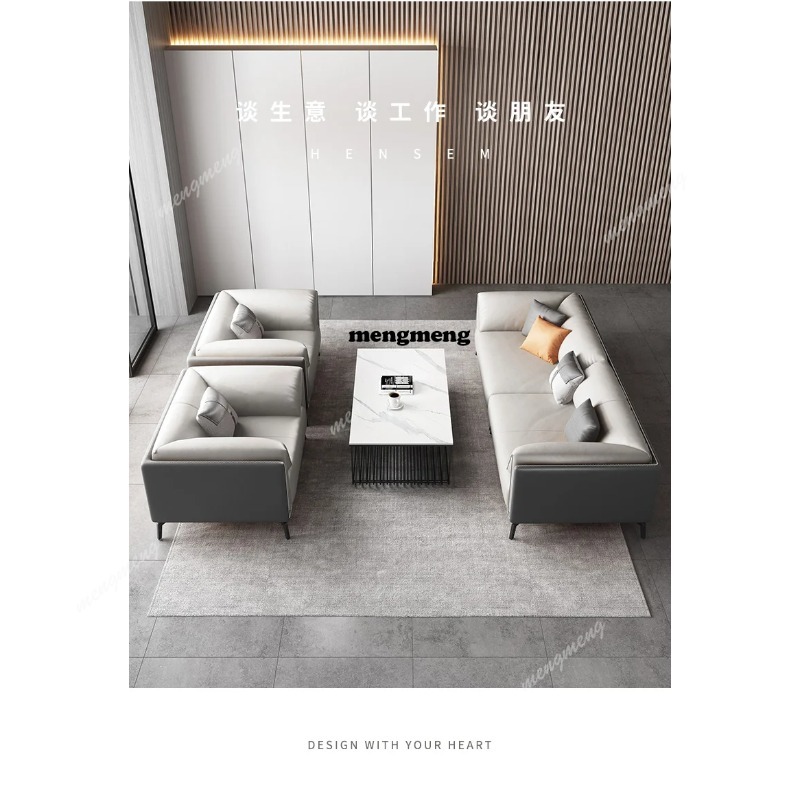 Cowhide Business Office Sofas  - Office Furniture Luxury 评论和价格