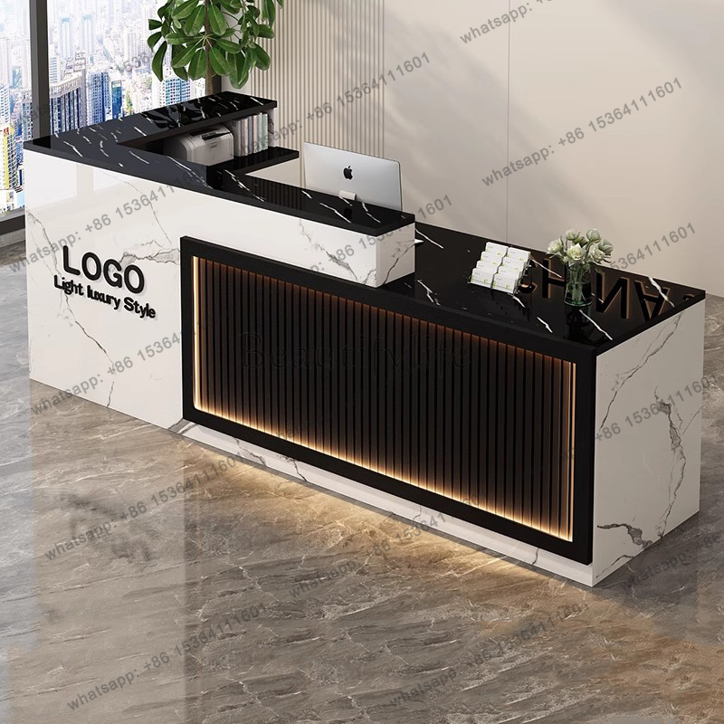 Luxury Simple Reception Desk L - Office Furniture Logo 评论和价格