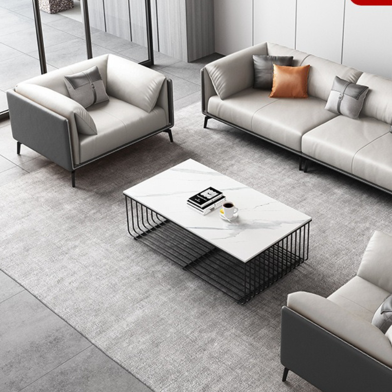 Cowhide Business Office Sofas  - Office Furniture Luxury 评论和价格